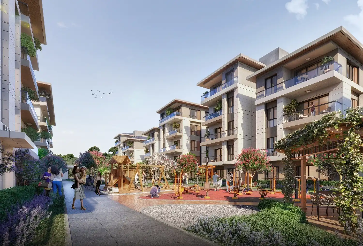 Изображение Квартиры в уютном комплексе для семьи, район Башакшехир, Стамбул